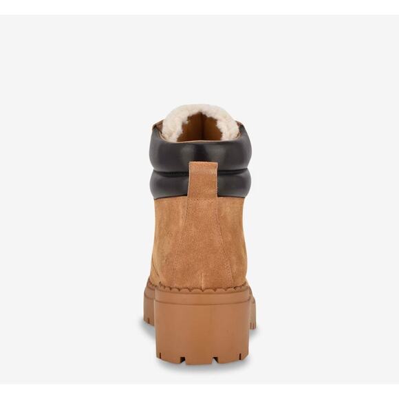 NEW Marc Fisher LTD Tan Suede Leather Nairy Hiking Boots, Sz 9.5M (JJ) - Picture 3 of 12